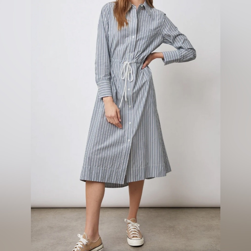 NWT Rails Shvonne Blue and White Striped Shirt Dress